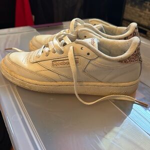 Reebok Classic with leaopard print back Great Condition